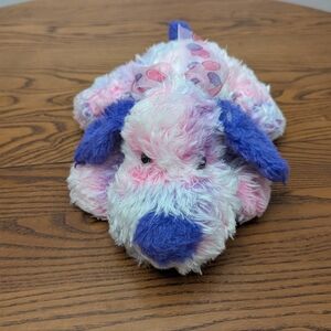 Walmart Plush Dog Shaggy, with and Purple With Frosted Affect . 12 Inches.